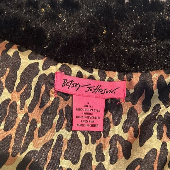 Betsy Johnson sequin and faux fur vest size small - Picture 6 of 8